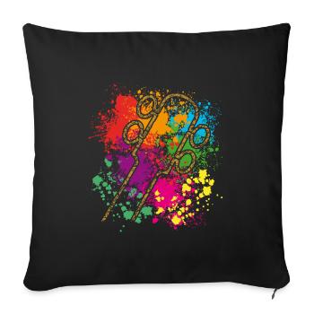 Bass guitar - Sofa pillowcase 17,3'' x 17,3'' (45 x 45 cm) - black - Front