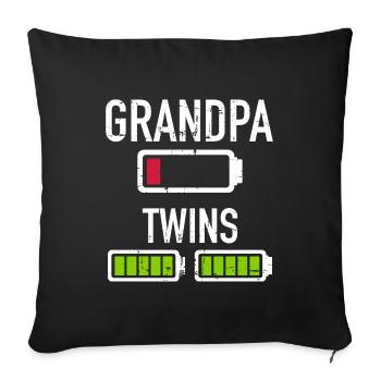 Twins - Sofa pillowcase 17,3'' x 17,3'' (45 x 45 cm) - black - Front