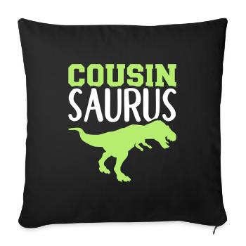 cousin - Sofa pillowcase 17,3'' x 17,3'' (45 x 45 cm) - black - Front