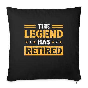 Retraité Pension de retraite Humour Idée cadeau Grand-père - Housse de coussin décorative 45 x 45 cm - noir - Devant