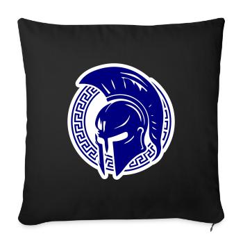 Casque Spartan Gladiator Sparta - Housse de coussin décorative 45 x 45 cm - noir - Devant