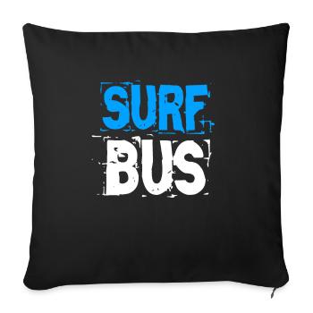 Surf Bus - Housse de coussin décorative 45 x 45 cm - noir - Devant