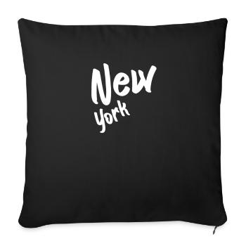 Newyork New York - Sofa pillowcase 17,3'' x 17,3'' (45 x 45 cm) - black - Front