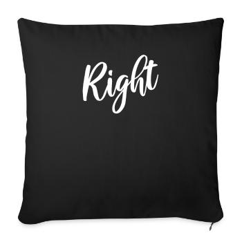 right richtig - Sofakissenbezug 45 x 45 cm - Schwarz - Vorne