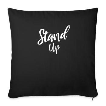 Stand up - Sofakissenbezug 45 x 45 cm - Schwarz - Vorne
