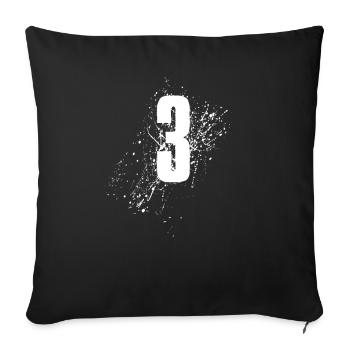 3 - Housse de coussin décorative 45 x 45 cm - noir - Devant