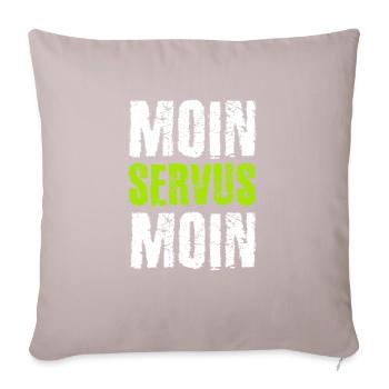 Moin Servus Moin - Sofa pillowcase 17,3'' x 17,3'' (45 x 45 cm) - light taupe - Front