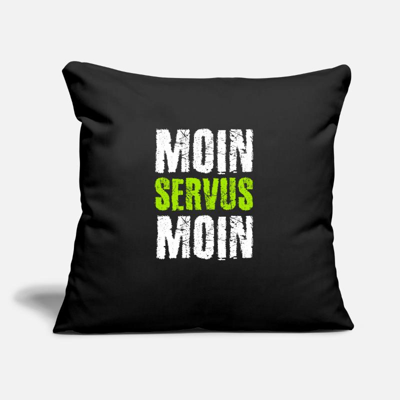 Moin Servus Moin Housse de coussin décorative 45 x 45 cm