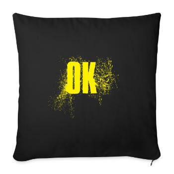 ok,Okay - Sofa pillowcase 17,3'' x 17,3'' (45 x 45 cm) - black - Front