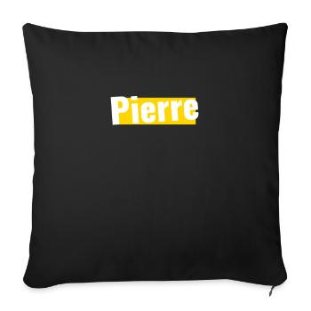 Pierre - Housse de coussin décorative 45 x 45 cm - noir - Devant