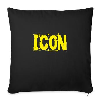 Icon - Sofakissenbezug 45 x 45 cm - Schwarz - Vorne