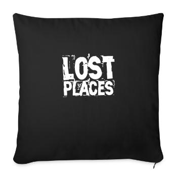 Lost Places - Sofa pillowcase 17,3'' x 17,3'' (45 x 45 cm) - black - Front