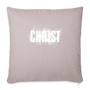 Chrétien - Housse de coussin décorative 45 x 45 cm - taupe clair - Devant