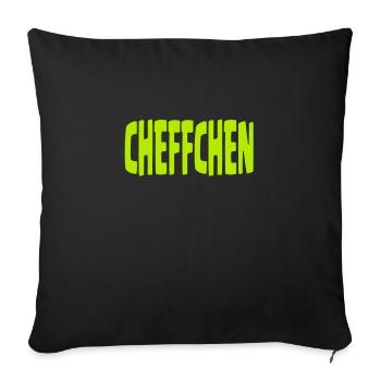 Cheffchen - Sofakissenbezug 45 x 45 cm - Schwarz - Vorne