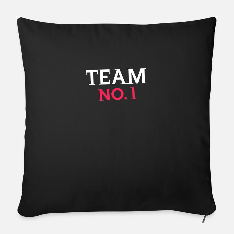 Team No.1 - Sofa pillowcase 17,3'' x 17,3'' (45 x 45 cm) - black