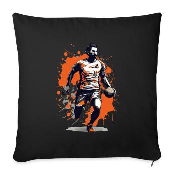 Joueur de handball Streetwear Style iconique - Housse de coussin décorative 45 x 45 cm - noir - Devant
