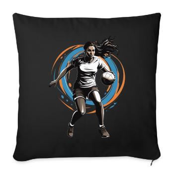Handball player streetwear Iconic style - Sofa pillowcase 17,3'' x 17,3'' (45 x 45 cm) - black - Front