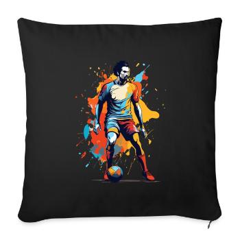 Football Aesthetic Streetwear Iconic Design - Sofa pillowcase 17,3'' x 17,3'' (45 x 45 cm) - black - Front