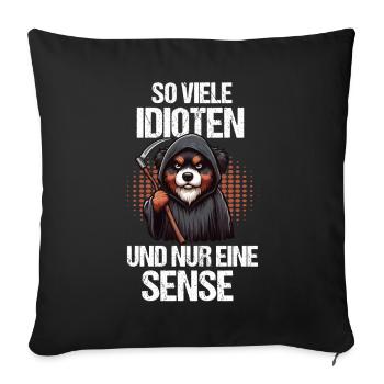 So Viele Idioten Australian Shepherd Aussie hund - Sofakissenbezug 45 x 45 cm - Schwarz - Vorne