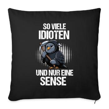 So Viele Idioten Taube Tauben Taubenzüchter vogel - Sofakissenbezug 45 x 45 cm - Schwarz - Vorne