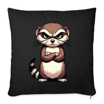 Furets Gardiens de furets Propriétaires de furets - Housse de coussin décorative 45 x 45 cm - noir - Devant