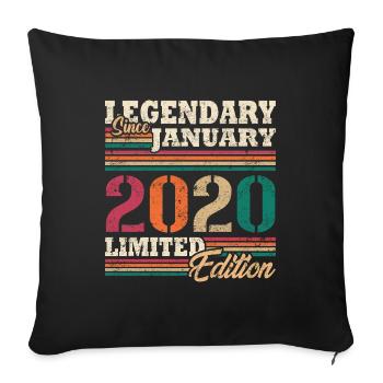 Legendary January 2020 Limited Edition - Sofa pillowcase 17,3'' x 17,3'' (45 x 45 cm) - black - Front