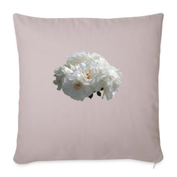 White rose bush - Sofa pillowcase 17,3'' x 17,3'' (45 x 45 cm) - light taupe - Front