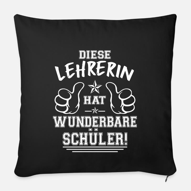Wunderbare Schüler - Sofakissenbezug 45 x 45 cm - Schwarz