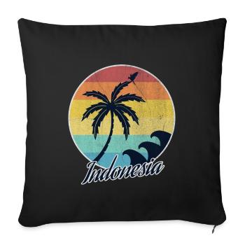 Indonesien - Sofakissenbezug 45 x 45 cm - Schwarz - Vorne
