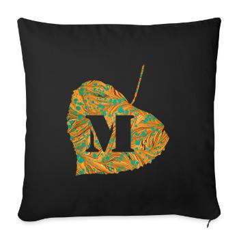 Sheet E 95 m - Sofa pillowcase 17,3'' x 17,3'' (45 x 45 cm) - black - Front