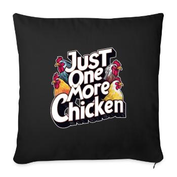 Juste un autre poulet drôle de conception de poulet dictant - Housse de coussin décorative 45 x 45 cm - noir - Devant