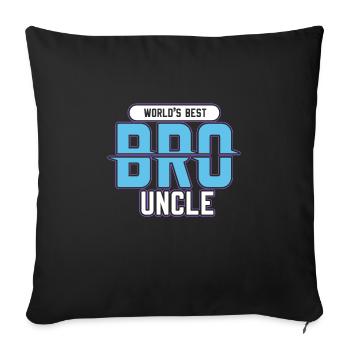 Meilleur oncle au monde - Housse de coussin décorative 45 x 45 cm - noir - Devant