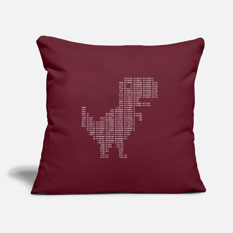 Google dinosaur | Dinosaur Binary | Dino | 404 Sofa pillowcase 17,3'' x 17,3'' (45 x 45 cm)