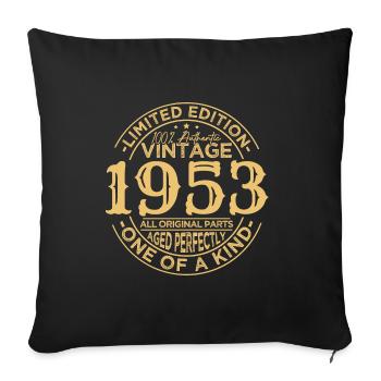 Vintage 1953 Retro Birthday Gift 1953 - Sofa pillowcase 17,3'' x 17,3'' (45 x 45 cm) - black - Front