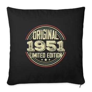 1951 Birthday Partys, ein legendärer Jahrgang - Sofakissenbezug 45 x 45 cm - Schwarz - Vorne