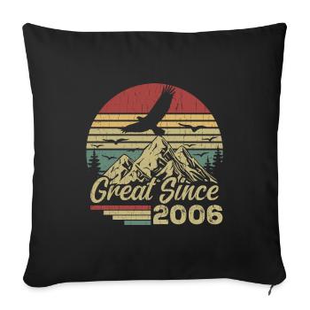 Vintage 2006 Retro 2006 Birthday Gift - Sofa pillowcase 17,3'' x 17,3'' (45 x 45 cm) - black - Front