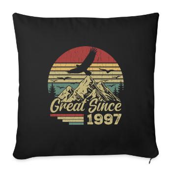 Vintage 1997 Cadeau D’anniversaire 1997 Retro 1997 - Housse de coussin décorative 45 x 45 cm - noir - Devant