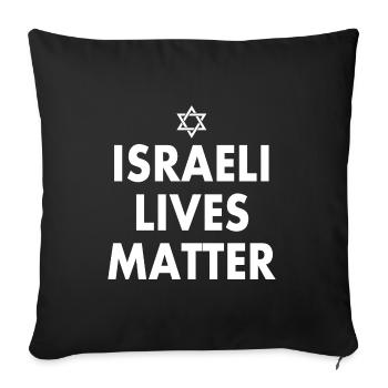 Israeli LIVES MATTER - Sofakissenbezug 45 x 45 cm - Schwarz - Vorne