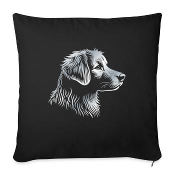 NOVA SCOTIA DUCK TOLLING RETRIEVER Portrait silver - Sofa pillowcase 17,3'' x 17,3'' (45 x 45 cm) - black - Front