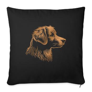 NOVA SCOTIA DUCK TOLLING RETRIEVER Portrait - Sofa pillowcase 17,3'' x 17,3'' (45 x 45 cm) - black - Front