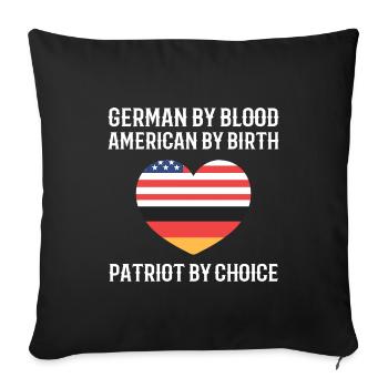 Américain Allemand - Housse de coussin décorative 45 x 45 cm - noir - Devant