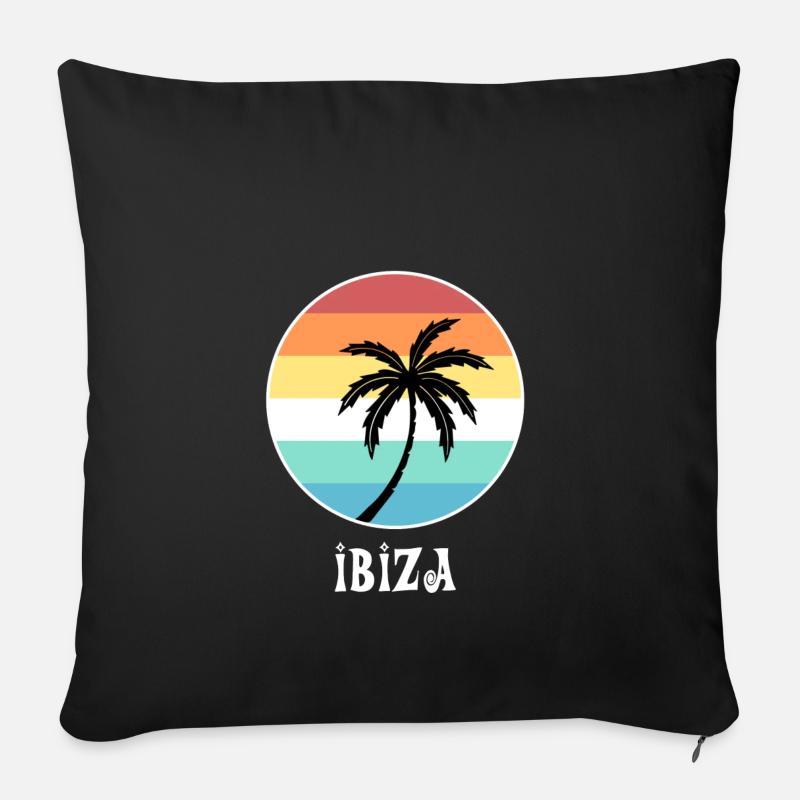 Ibiza - Sofakissenbezug 45 x 45 cm - Schwarz