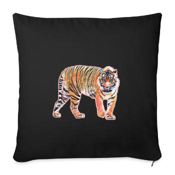 Tiger - Housse de coussin décorative 45 x 45 cm - noir - Devant