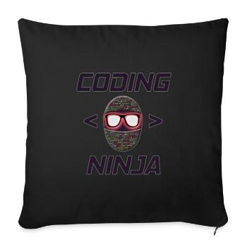 Programmierer, Coding Ninja, Geschenk - Sofakissenbezug 45 x 45 cm - Schwarz - Vorne