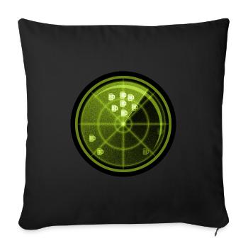 Bier Alkohol Party Radar - Sofakissenbezug 45 x 45 cm - Schwarz - Vorne
