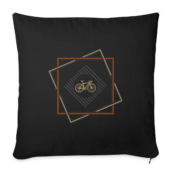 Square Bike Square - Chemise Premium - Housse de coussin décorative 45 x 45 cm - noir - Devant
