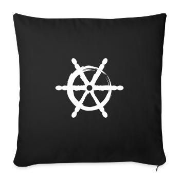 Steering wheel brush - Sofa pillowcase 17,3'' x 17,3'' (45 x 45 cm) - black - Front