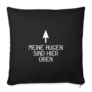 Mes yeux sont ici - Housse de coussin décorative 45 x 45 cm - noir - Devant