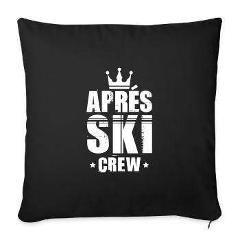 Apres ski crew - Sofa pillowcase 17,3'' x 17,3'' (45 x 45 cm) - black - Front