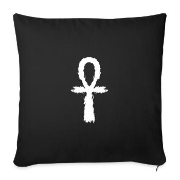 Ankh sign icon - Sofa pillowcase 17,3'' x 17,3'' (45 x 45 cm) - black - Front
